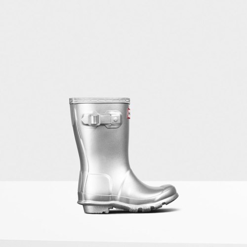 Hunter Original Metallic Rain Boots For Kids - NZ K5962